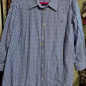 Ralph Lauren 2x gingham blouse
